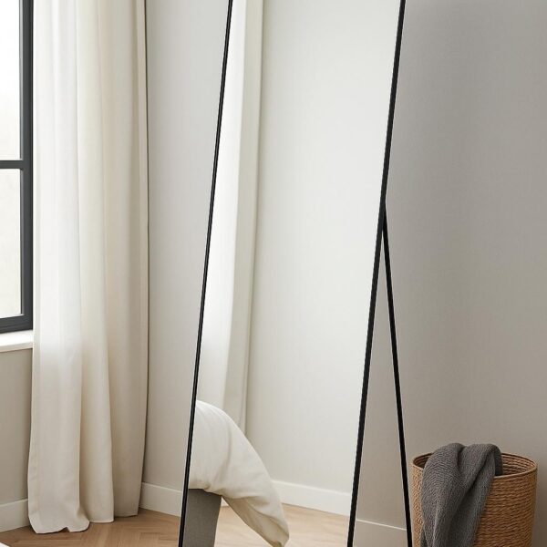 מראת גוף עומדת במסגרת שחורה